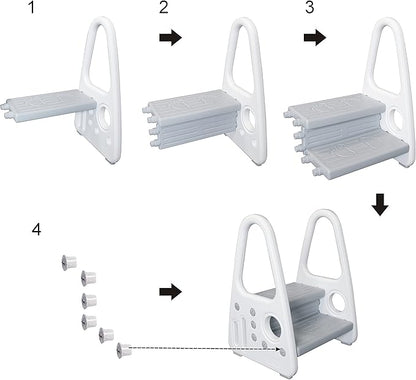 Toddler Step Stool for Kids，Toddler Step Ladder for Step Stool for Bathroom, Kitchen and Toilet Potty Training Learning Helper with Handles (Two Floors)