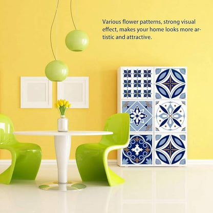 Wall Decal Non-Slip 10pcs Tile Sticker PVC Self Adhesive Art Wallpaper 10x10cm Printing Kitchen Bathroom Balcony