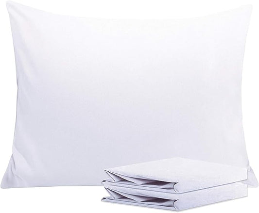 Euro Shams Pillow Covers 20" x 26" 2 Pack No Insert 600 Thread Count 100% Egyptian Cotton Square Throw Pillowcovers Smooth Feel Pillow Sham for Bedroom, Hotel, Home Decor Cushion Cover White