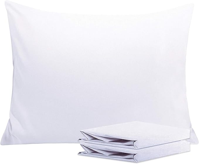 Youth Pillowcase 16x22 Inch Set of 2 PC Kids Travel Pillow Case Cover Envelope Closure 600 Thread Count 100% Soft Egyptian Cotton Youth Toddler Pillowcase 16x22, White Solid