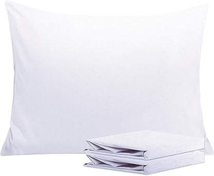 Youth Pillowcase 16x22 Inch Set of 2 PC Kids Travel Pillow Case Cover Envelope Closure 600 Thread Count 100% Soft Egyptian Cotton Youth Toddler Pillowcase 16x22, White Solid