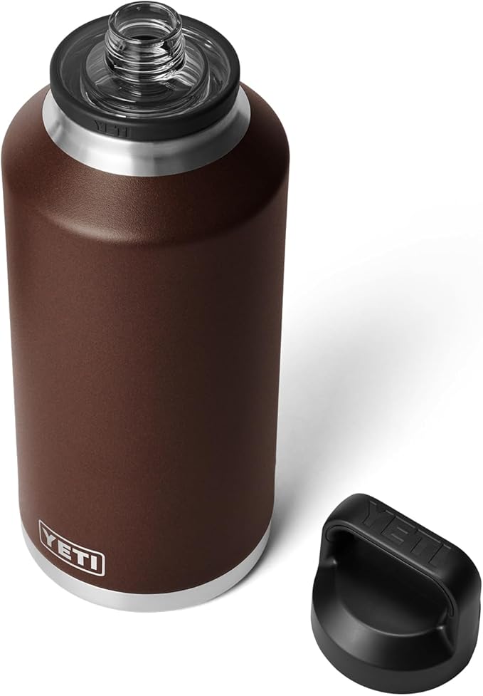 YETI Rambler 64 oz Bottle, Vacuum Insulated, Stainless Steel with Chug Cap, Wetlands Brown