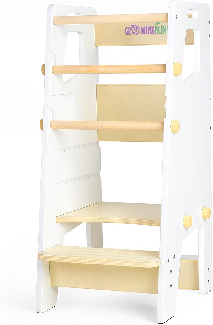 Toddler Tower - Adjustable Montessori Multi-Use Toddler Kitchen Stool, Safe Learning Tower, Essential Toddler Tower Learning Game Changer- Perfect Toddler Chair