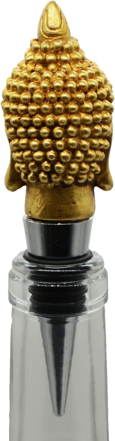 Wine Bottle Stopper Buddha Shakyamuni Statue Beverage Wine Cork For Home Decor Gift,Christmas,Thanksgiving,Gold