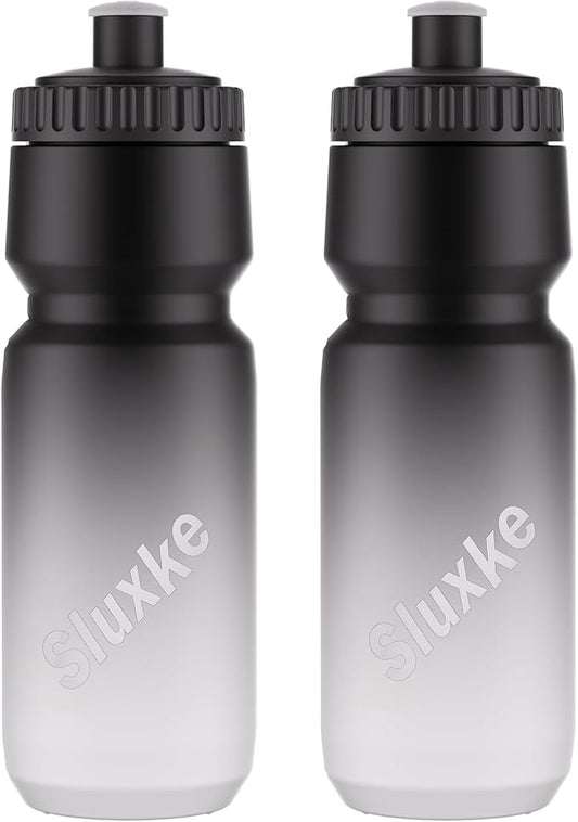 2 Pack Squeeze Water Bottles, 24oz Cycling Water Bottle, 720ml Bike Water Bottles BPA Free for cycling, Running, Hiking etc