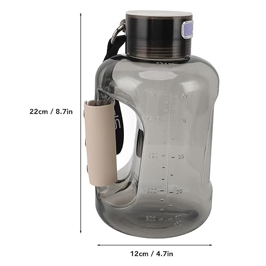 1.5L Hydrogen Water Bottle, Portable Rechargeable Ion Water Generator Bottle, SPE PEM Tchnology Create Hydrogen Enriched Water for Home Travel Office Exercise (Ash Black)