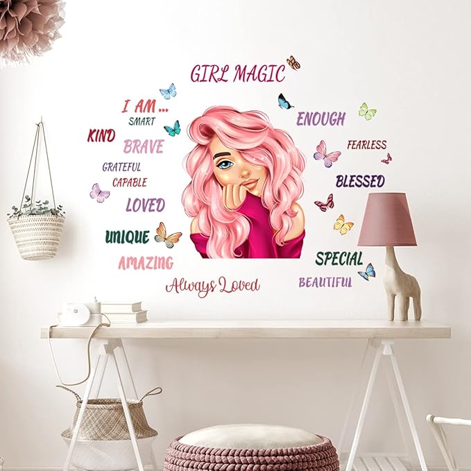 Beautiful Girl Wall Decals Inspirational Girl Wall Stickers Princess Wall Sticker Inspirational Home Kid Room Decoration Bedroom Playroom Art Gift