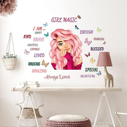 Beautiful Girl Wall Decals Inspirational Girl Wall Stickers Princess Wall Sticker Inspirational Home Kid Room Decoration Bedroom Playroom Art Gift