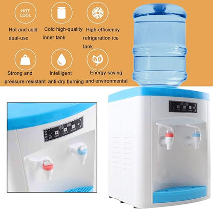 Top Loading Water Cooler Water Dispenser Countertop Water Cooler Dispenser for 3 to 5 Gallon Bottles, Hot Cold Water Dispenser for Home Kitchen Offices Dorm