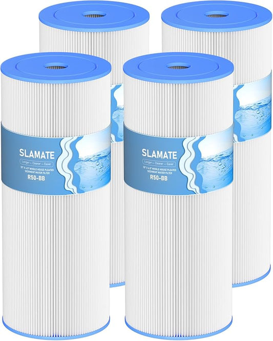 10" x 4.5" Whole House Pleated Sediment Water Filter Replacement Compatible with GE FXHSC, Culligan R50-BBSA, Pentek R50-BB, DuPont WFHDC3001, American Plumber W50PEHD, GXWH40L, 4 Pack