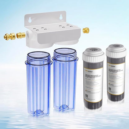 10 * 2.5 "Color-Changing Nuclear Grade Mixed Bed Deionized Resin Filter,Life Span Color Change Display, Replaceable Filter Media, Ro Residential Water Filter Change, Zero Water Filter