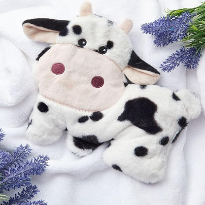 Zodaca Cow Plush Heating Pad, Microwavable Stuffed Animal (Lavender Scented)