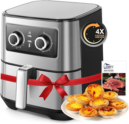 Air Fryer 5.8Qt/5.5L - Uten Electric Airfryer with Temperature Control, Timer, Non-Stick Fry Basket, 1700W High-power, Fast Oven Oilless Cooker, Dishwasher Safe - A Great Kitchen Assistant