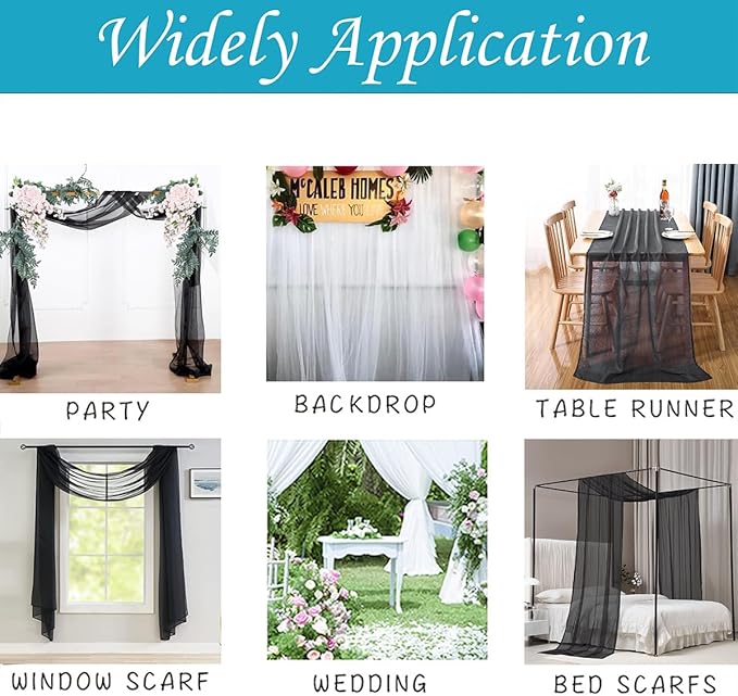 Akiky Bed Canopy Curtains Black Sheer Canopies Bed Drapes Sheer Scarf Valance 1 Canopy Panel Full Queen Size Bed Scarf Valance Home décor