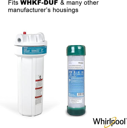 Whirlpool Undersink Premium Carbon Block Filter WHKF-DB2, 0.5 Micron Rating Reduces Mercury, Lead, Cysts, Asbestos, 6-Month Life, Use for Home Drinking Water Filtration or Reverse Osmosis System