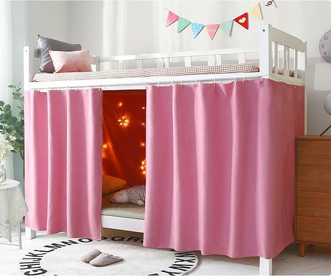 Dorm Home Solid Thicken Bunk Blackout Bed Curtains Cloth Bed Canopy Students Single Sleeper，1panel