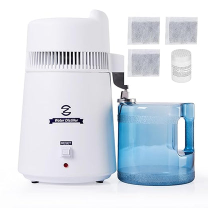 CO-Z 6L Water Distiller, Larger 1.6 Gal Countertop Home Distillers, Distilling Pure Water Machine for Home Table Desktop, Distilled Water Making Machine, Water Purifier to Make Clean Water for Home