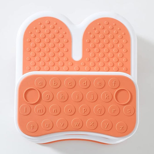 2 in 1 Anti Slip Bunny, Detachable Double Up Kids, Wide Step Toddler Step Stool, Kids Step Stool for Toilet Potty Training, Kitchen, and Bathroom(Orange)