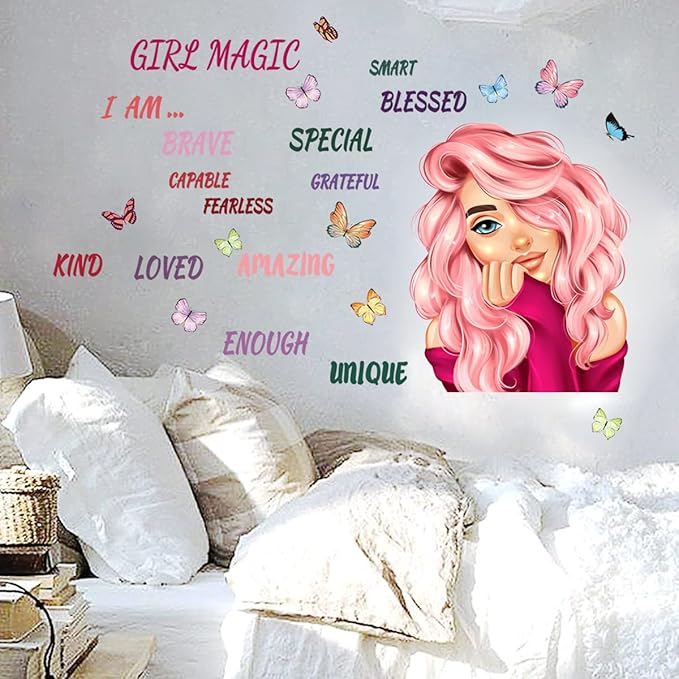 Beautiful Girl Wall Decals Inspirational Girl Wall Stickers Princess Wall Sticker Inspirational Home Kid Room Decoration Bedroom Playroom Art Gift