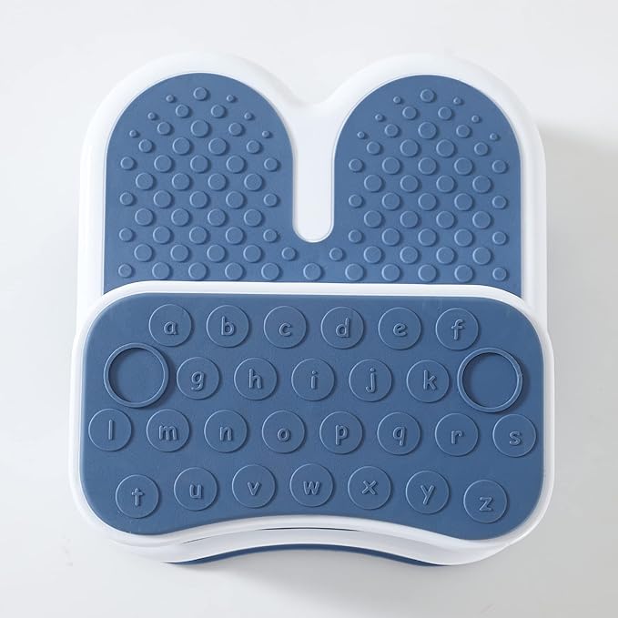 2 in 1 Anti Slip Bunny Step Stool, Detachable Double Up Kids Step Stool, Wide Step Toddler Step Stool, Kids Step Stool for Toilet Potty Training, Kitchen, and Bathroom(Blue)