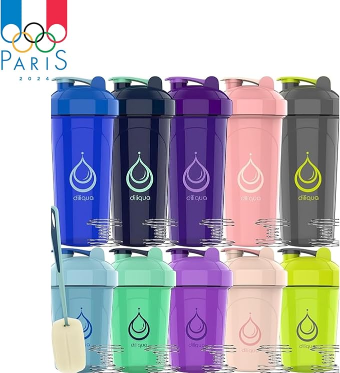 -2 PACK- 28 oz & 20 oz Shaker Bottles for Protein Mixes | BPA-Free & Dishwasher Safe |small protein shaker bottle | Shaker Cups for protein shakes | Blender Shaker Bottle Pack