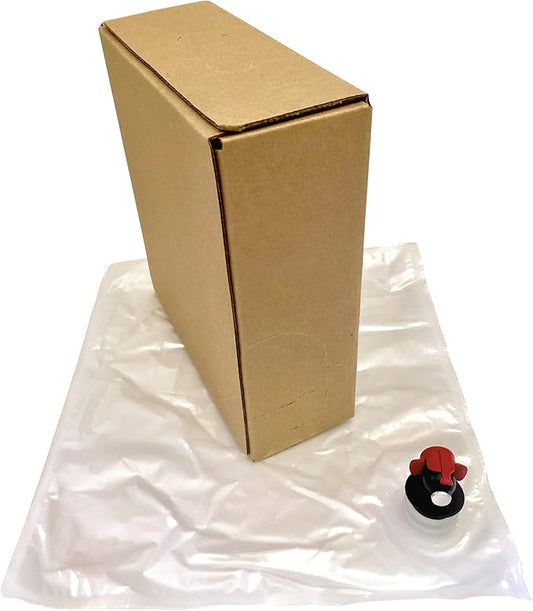 5L Wine Bag-In-Box Kit - 4-Pack [Eco-Friendly Wine Bottle Alternative] - Easily Bottle, Dispense & Store Your Wines - Perfect For Home Winemakers (4 x 5 Liter Bag in Box Kit)