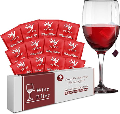 12 Pack the Wand Wine Purifier, Wine Filter, Wine Accessories for Wine Lovers, Wine Sulfite Filter To Remove Sulfite And Histamine, Eliminate Headaches, Reduce Wine Allergies