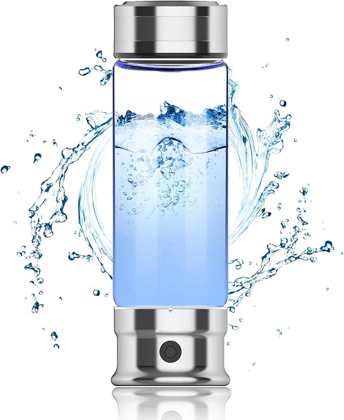 Upgraded Hydrogen Water Bottle Generator, Hydrogen Water Generator， Portable Hydrogen Water Bottle Generator Machine for Home Office Travel Use, 1300PPB, 400ML