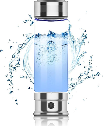 Upgraded Hydrogen Water Bottle Generator, Hydrogen Water Generator， Portable Hydrogen Water Bottle Generator Machine for Home Office Travel Use, 1300PPB, 400ML