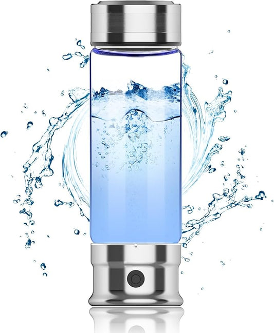 Upgraded Hydrogen Water Bottle Generator, Hydrogen Water Generator， Portable Hydrogen Water Bottle Generator Machine for Home Office Travel Use, 1300PPB, 400ML