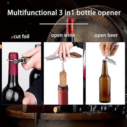 Wine Opener 2 Pack, Professional Corkscrew Wine Bottle Opener, Stainless Steel Wine Key Waiters Wine Bottle Openerfor for Restaurant Waiters, Sommelier, Bartenders Home Use