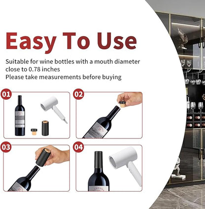 60pcs Wine Sealer for Wine Bottles, Include 30pcs Wine Bottle Cork Stoppers and 30pcs PVC Heat Shrink Capsules, Wine Bottle Tops Seals Corks, Perfect for Home Use and Cruises