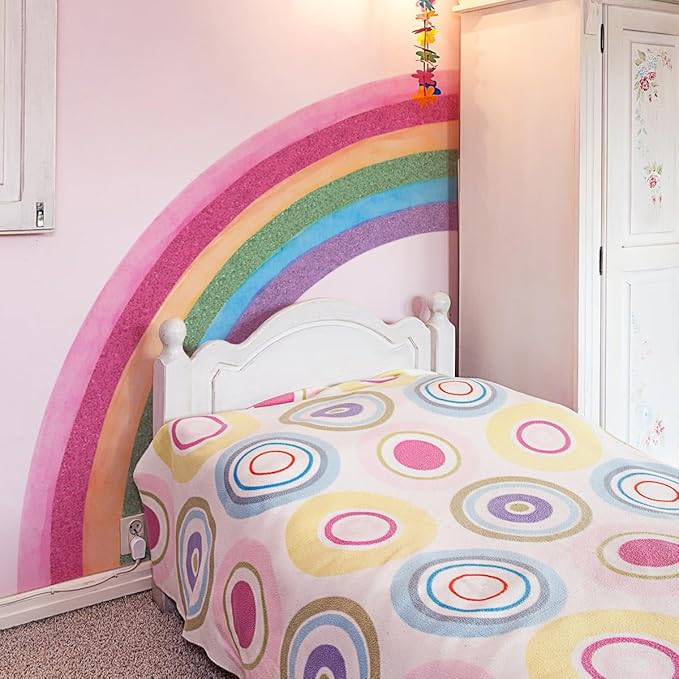 Rainbow Wall Stickers for Home Decoration, Bedroom, Bathroom, Living Room, Kitchen, Nursery, Baby Shower