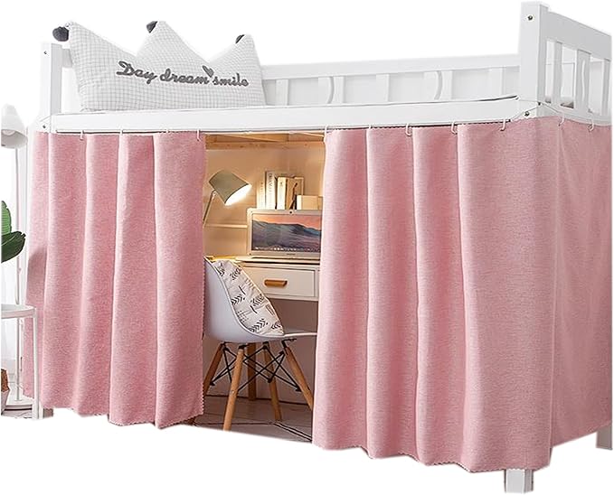 Dorm Home Solid Thicken Bunk Blackout Bed Curtains Cloth Bed Canopy Students Single Sleeper，2panel