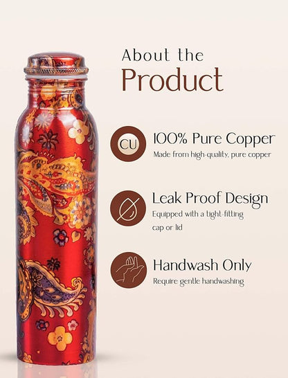 1l Water Bottles - 100% Copper Water Bottle - Copper Water Bottle Ayurvedic, Water Bottles, Adult Water Bottle, Copper Water Bottles, Copper Bottle For Drinking Water, Copper Thermos Water Bottle