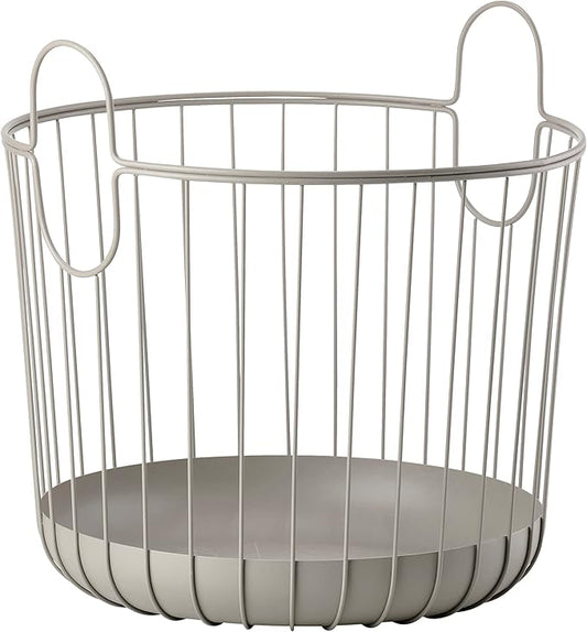 Zone Denmark Inu Basket - Basket with Handles Crafted from Metal - with sleek and sturdy design - Stylish and Functional Storage for Kitchen, Bathroom, Children's Room, and Home Office- (Small)