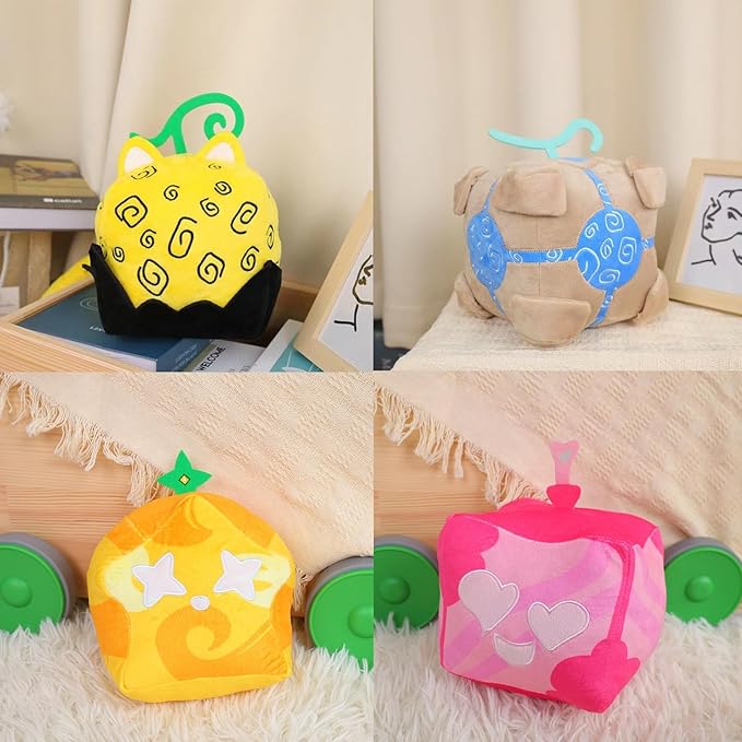 2 Packs B-lox Fruits Plush, B-lox Fruits Plushies B-lox Plush Pillow Stuffed Toy, Soft Fruits Hugging Plush Pillow Toy Gifts, Squishy Pillow Stuffed Figure Gifts for Kids Boys Girls Valentines Day