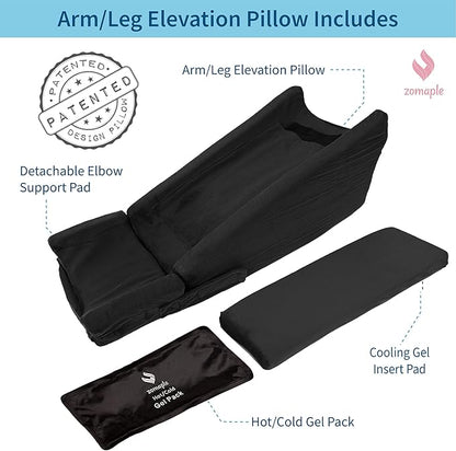 Zomaple Adjustable Arm Elevation Pillow for Post Surgery Support - Recovery Boost Arm Pillow for Adults After Surgery - Arm Rest Pillow for Bed & Couch with Elbow Pillow [Patented Design]