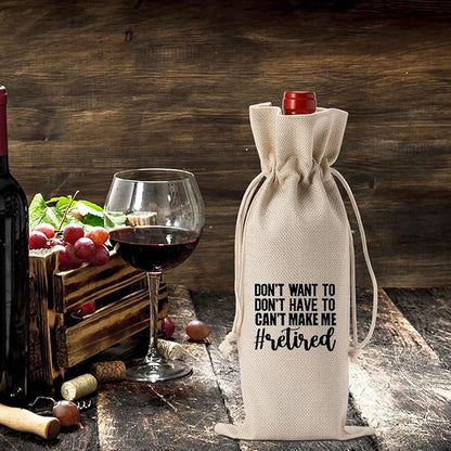 YUANHAO Retirement Wine Bag, Retirement Gifts for Woman Men, Retirement Wine Bag 2024, Retirement Weekly Schedule Wine Bag