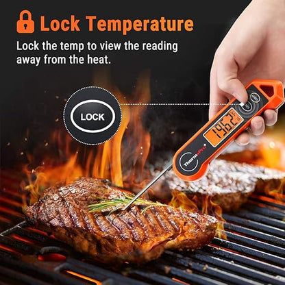 ThermoPro TP19H Digital Meat Thermometer for Cooking with Ambidextrous Backlit and Motion Sensing Kitchen Cooking Food Thermometer for BBQ Grill Smoker Oil Fry Candy Instant Read Thermometer