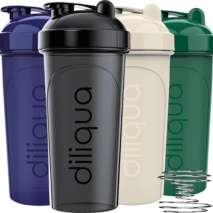 -4 PACK- 28 oz Shaker Bottles for Protein Mixes | BPA-Free & Dishwasher Safe | 4 large protein shaker bottle | Shaker Cups for protein shakes | Blender Shaker Bottle Pack