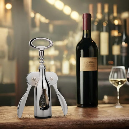 Wine Opener, Zinc Alloy Wine Bottle Opener, Wing Corkscrew Heavy Duty, Multifunctional Bottle Opener for Home Kitchen, Restaurant, Bar, Waiters-4