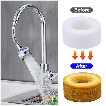 1 Set Bathroom Faucet Filter, Sink Filter Water Faucet, Kitchen Tap Filtration Removes Chlorine Fluoride Heavy Metals Hard Water for Home Bathroom & Kitchen