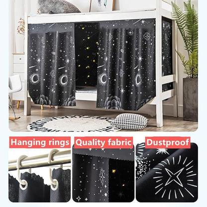 Students Dorm Bunk Bed Curtain Home Privacy Bed Shading Curtain Net Bed Cloth Dustproof Blackout Bed Canopy Bedding Curtain Students Dormitory Tent Lightproof Cloth Bedding Canopy Spread Curtain