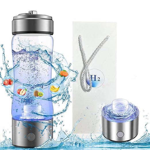 PaPiJoJo Hydrogen Water Bottles,Hydrohealth Hydrogen Water Bottle,Portable Rechargeable Hydrogen Water Bottle Generator,Water Ionizer Machine for Home, Type C