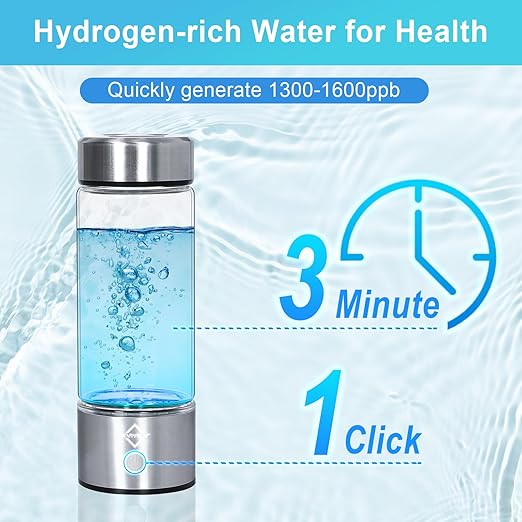 2024 Hydrogen Water Bottle with Water Dental Flosser Gift Box,Portable H2 Water Bottle,Oral Irrigator,for Home/Office/Travel/Daily use,Ideal Gift for Birthday,Holiday,Thanksgiving