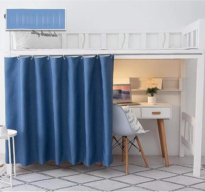 Dorm Home Solid Thicken Bunk Blackout Bed Curtains Cloth Bed Canopy Students Single Sleeper，1panel