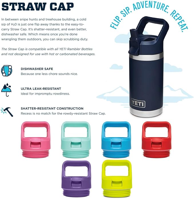 YETI Rambler Jr. 12 oz Kids Bottle, with Straw Cap