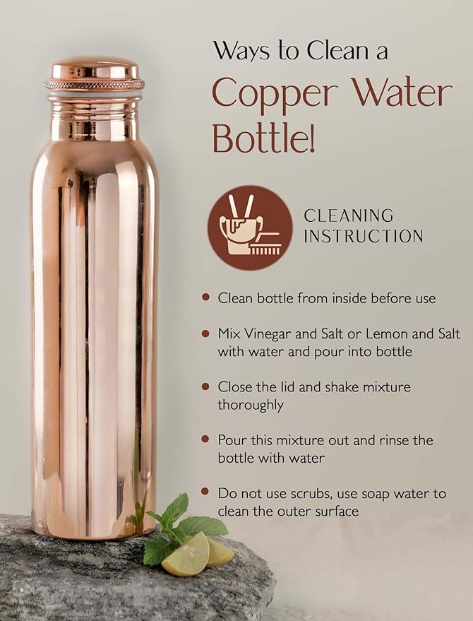 100% Pure Copper Water Bottle, 1 Liter Water Bottles, Copper Water Bottle, Drinking Water Bottles, Water Bottle Copper, Water Bottles For Women, Copper Gifts