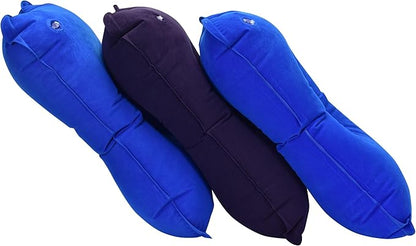 3 Pieces Inflatable Travel Pillow for Camping, Home Office Sleeping Pillow, Head Neck Lumbar Support, Ultralight Portable Compact and Soft, Airplane car Hiking Backpacking Trip Pillow